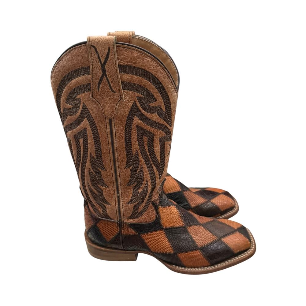 Twisted X MRAL002 Rancher Caiman Patchwork Cowboy Boots Women’s 6.5B - Picture 3 of 9